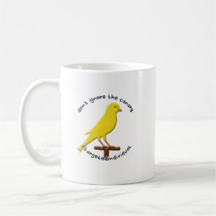 Caneca De Café Efeito Canário de Sensibilização Individual Alvo