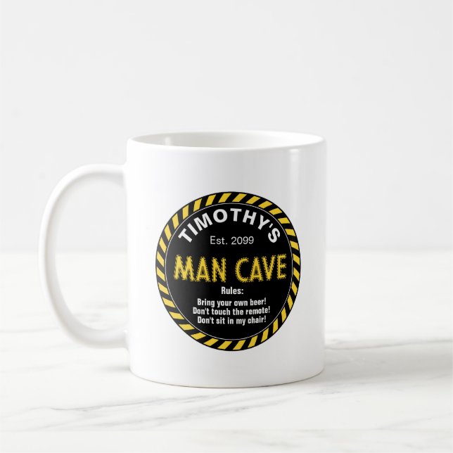 Caneca De Café Efeito e Regras da Fita de Caverna Homem (Esquerda)
