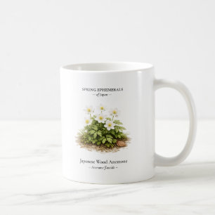 Caneca De Café Efêmeras da Primavera do Japão – Anêmona-do-bosque