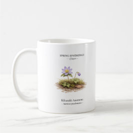 Caneca De Café Efêmeras de Primavera do Japão – Anêmona Kikuzaki