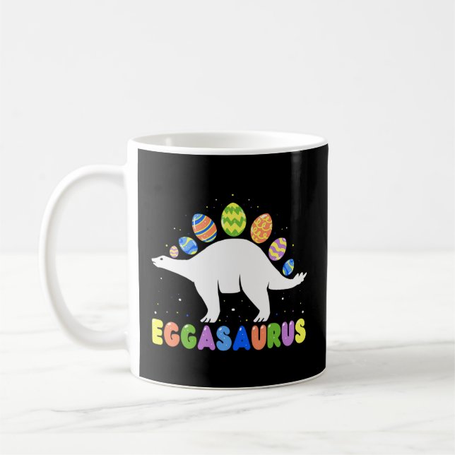 Caneca De Café Eggasaurus Stegosaurus Páscoa de Ovo de Páscoa (Esquerda)