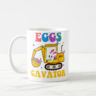 Caneca De Café Eggscavator Easter Day Excavator Hunting Egg Bunny