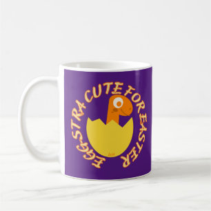 Caneca De Café EGGSTRA BONITA PARA PÁSCOA de dino páscoa engraçad
