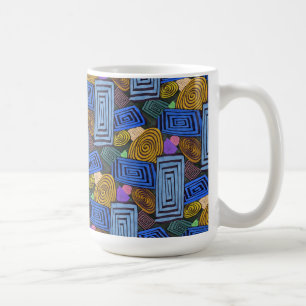 Caneca De Café "Egípcios de bobinas" - Mug Abstrato de Design