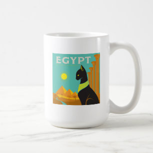 Caneca De Café Egito Land of Feline Royalty