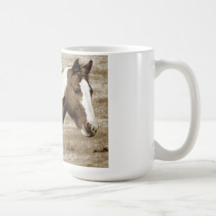 Caneca De Café Égua de vista antiga da pintura
