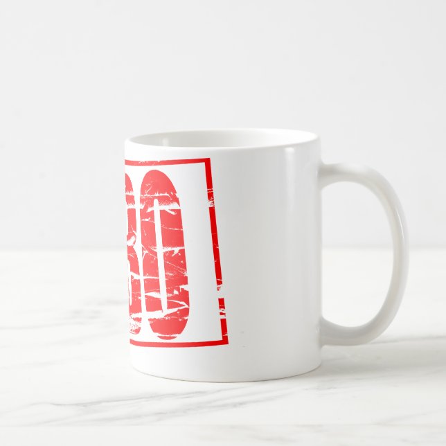 Caneca De Café EHBO red rubber stamp (Direita)
