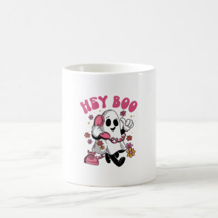 Caneca De Café Ei Boo - Fantasma Groovy de Halloween