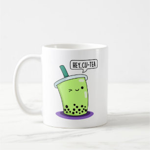 Caneca De Café Ei Cu-Tea Cute Boba Tea Pun