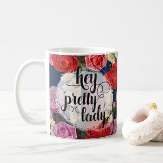 Caneca De Café Ei, Linda Senhora Dramáticas Rosas em Aquarela Vin