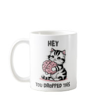 Ei, você jogou essa caneca, gato engraçado