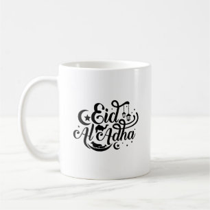 Caneca De Café Eid Al-Adha Typografia Mug