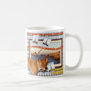 Caneca De Café Eiffel construiu a ponte de metal.
