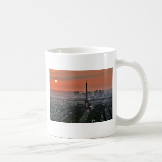 Caneca De Café Eiffel Tower Paris Europe Viagem (Direita)