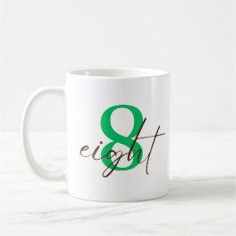 Caneca De Café Eight 8 Year Anniversary with Personalization