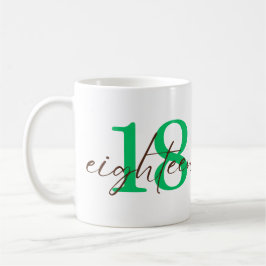 Caneca De Café Eighteenth Year with Personalization