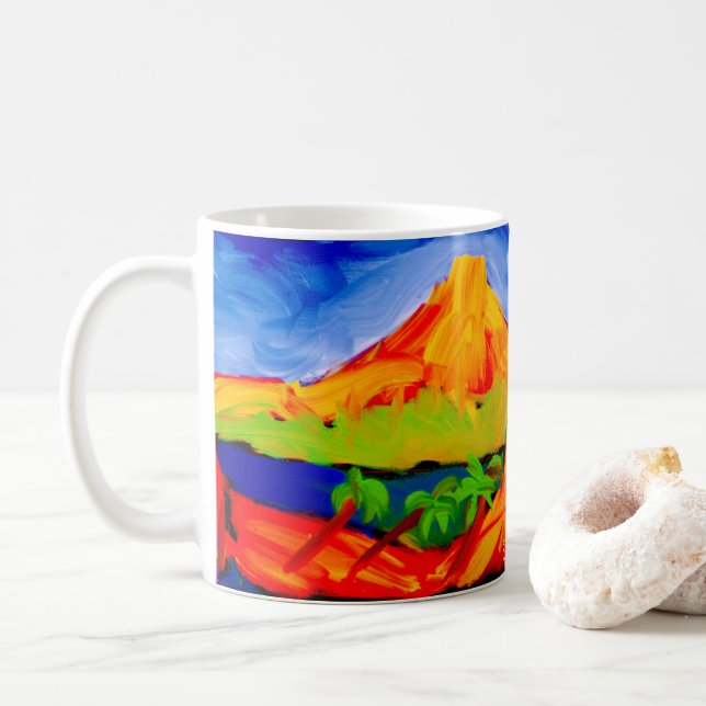 Caneca De Café ejgoldguru - Acrylices - Série South Seas (Com Donut)