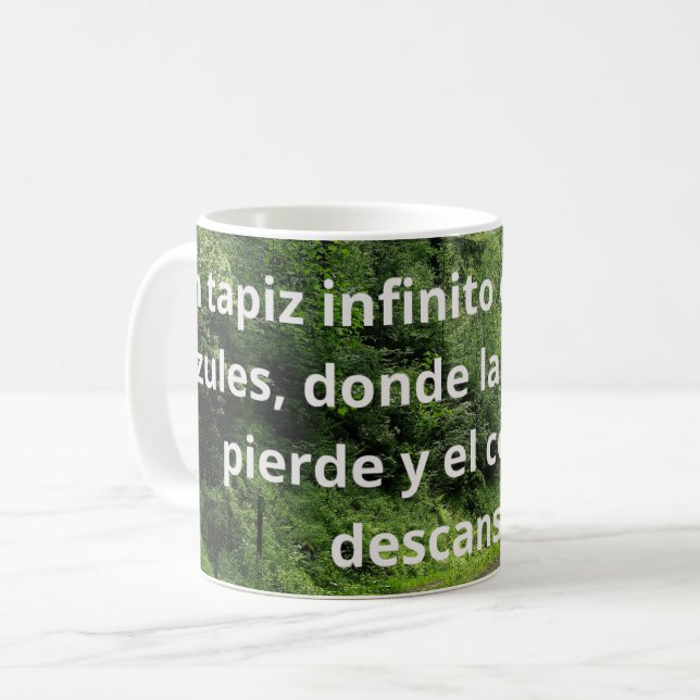 Caneca De Café El Abismo Azul y Verde (Frente Esquerda)