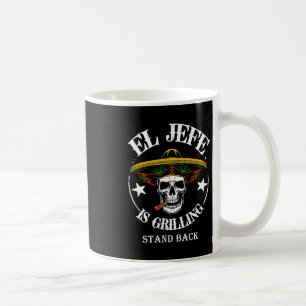 Caneca De Café El Jefe Byrbecue Stand Byck Funny Pai Play Mexican