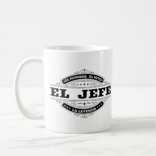 Caneca De Café El Jefe El Hombre El Mito La Leyenda (Em Espanhol)