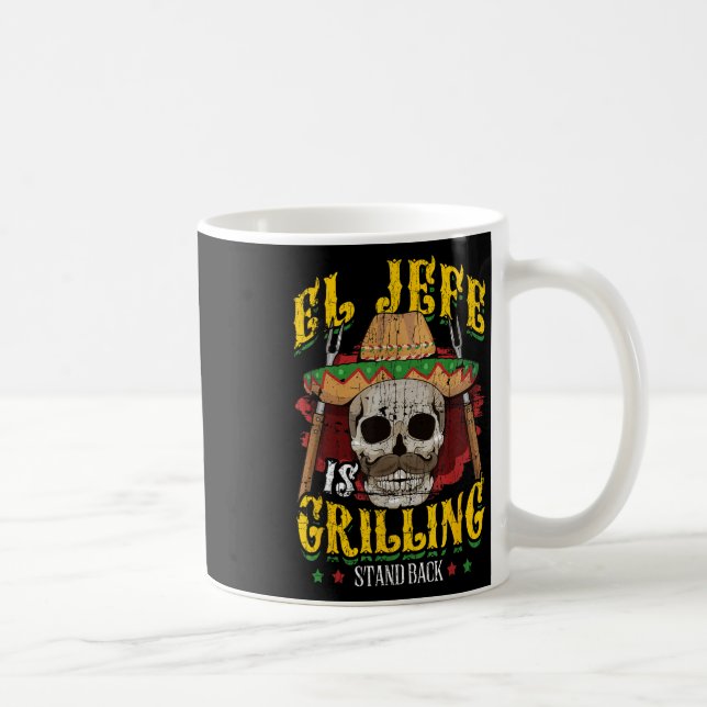Caneca De Café El Jefe Está Griling De Volta _ Engraçado Griling  (Direita)