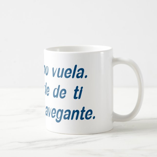 Caneca De Café El tiempo vuela. Depende de ti ser el navegante. (Direita)