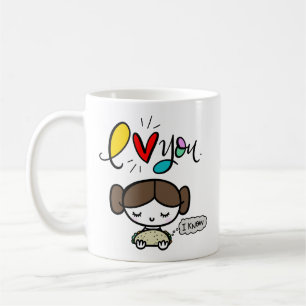 Caneca De Café Ela ama os tacos, carta-mão