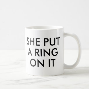 Caneca De Café Ela colocou um anel no Dia de os namorados da Mug 