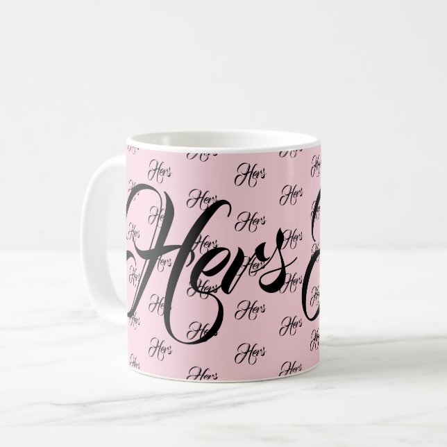 Caneca De Café Ela com padrão (Frente Esquerda)