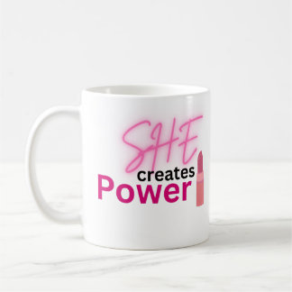 Caneca De Café Ela Cria Poder Mulheres Inspiradoras Empoderamento