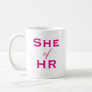 Caneca De Café Ela de RH Senhoras Título de Trabalho de Recursos