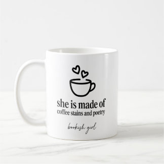 Caneca De Café Ela É Feita de Manchas de Café e Poesia Bookish Co