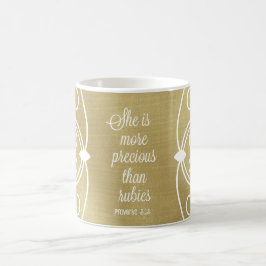 Caneca De Café Ela é mais Precioso do que a citação do Rubies Pro