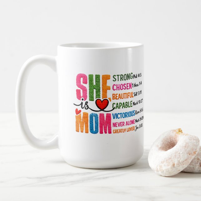 Caneca De Café Ela é Mamãe (Com Donut)