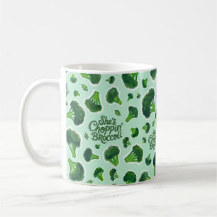 Caneca De Café Ela Está Cortando Brócolis Humor Novidade Gen X