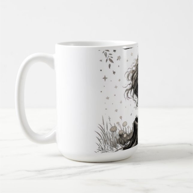 Caneca De Café Ela Floresce com as Sombras (Esquerda)