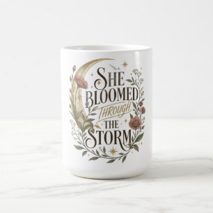 Caneca De Café Ela Floresceu Através Da Tempestade Floral Lua Ins