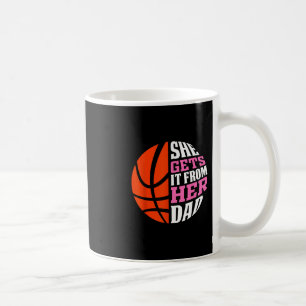 Caneca De Café Ela Pega Do Pai Meninas Esboçadas Feminino Filhas