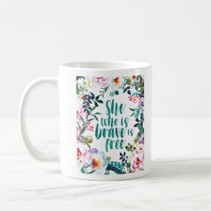 Caneca De Café Ela que é corajosa é livre