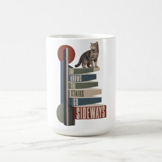 Caneca De Café Ela Sabe que as Escadas Vão para o Lado Gato Engra