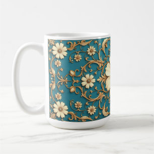 Caneca De Café Elaborar Vintage Floral