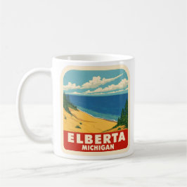 Caneca De Café Elberta Michigan Vintage