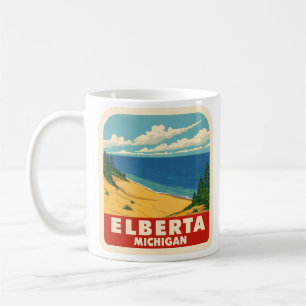 Caneca De Café Elberta Michigan Vintage