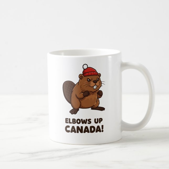 Caneca De Café Elbows Up Canadá (Direita)