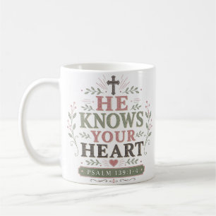 Caneca De Café Ele Conhece Seu Coração Devoção Matinal Íntima