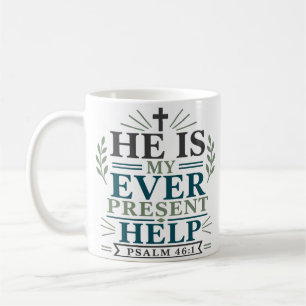 Caneca De Café Ele É Meu Auxílio Sempre Presente Versículo Bíblic