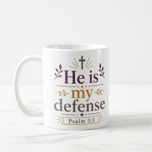 Caneca De Café Ele É Minha Defesa Citação de Encorajamento das Es
