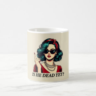 Caneca De Café Ele É Morto Ainda Engraçado Dizendo Vintagem De Hu