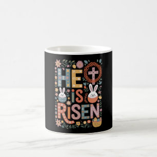 Caneca De Café Ele é o Jesus Ressuscitado Floral Coelhinho da Pás