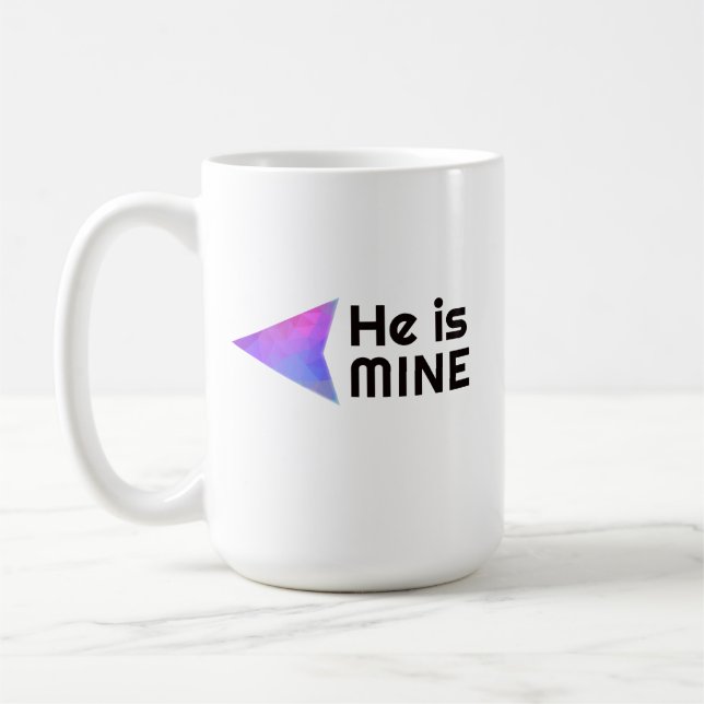 Caneca De Café Ele é o Mine Mug (Esquerda)